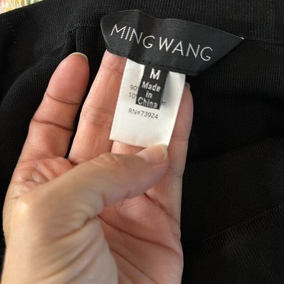 Ming Wang Long Black Dress Pant‎ Elastic Waist Size Medium - Picture 4 of 5